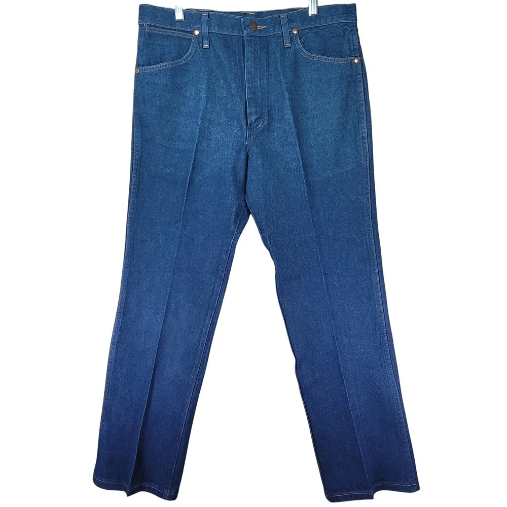 Wrangler Jeans Men 36x30 Blue Excellent Cowboy Cut Slim Fit 936DEN Mint